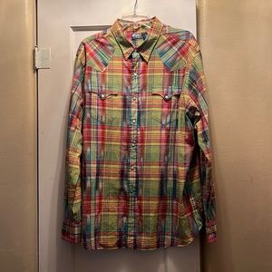 Polo by Ralph Lauren ||  XXL long sleeve pearl snap